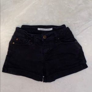 Black Mid Rise Shorts